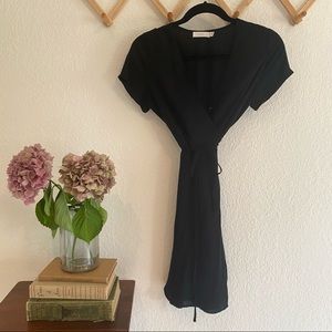 Lush Timeless Black Wrap Dress